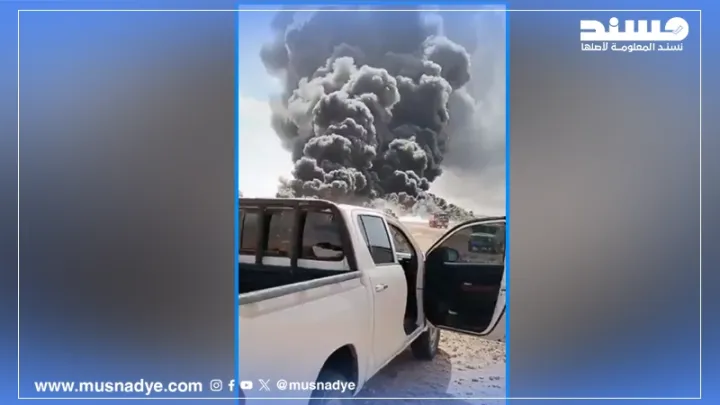 المقطع المتداول لا يعود للإمارات بل لحريق خط نفطي في ليبيا في مارس