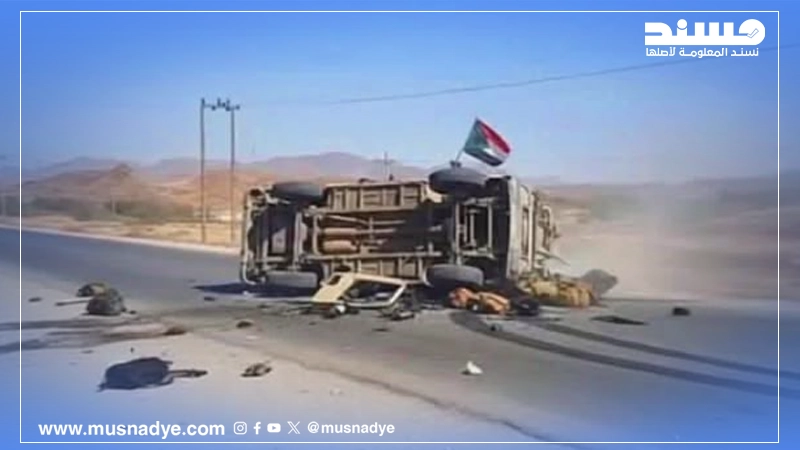 صورة قديمة لانقلاب مركبة عسكرية للانتقالي وليست ناتجة عن قصف جوي سعودي 