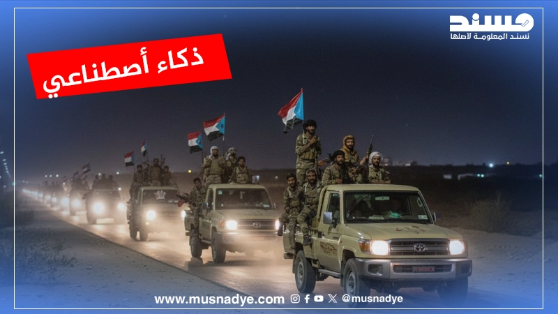 الصورة المتداولة مُولَّدة بتقنية الذكاء الاصطناعي ولا تُظهر قوات جنوبية تتحرك نحو الضالع