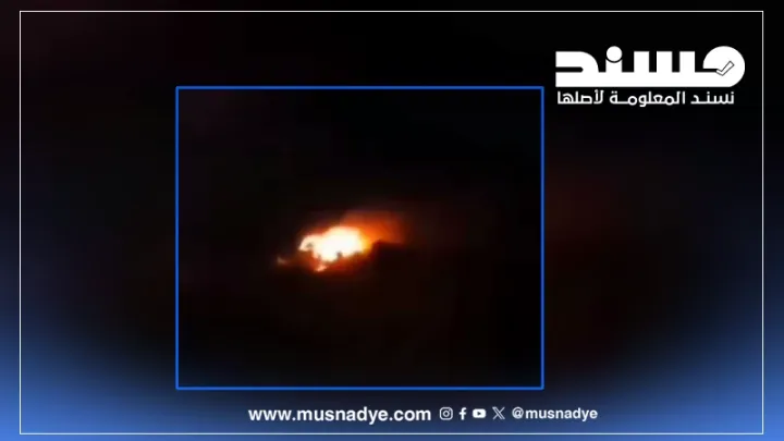 فيديو احتراق طقم عسكري تابع لجماعة الحوثي في الجوف مضلل ويعود إلى يناير 2025 في البيضاء