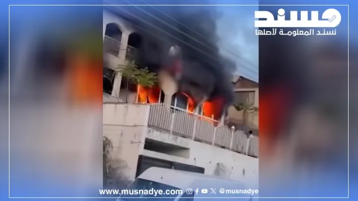 الفيديو قديم ولا يعود لقصف إيراني بل لحريق في طبريا
