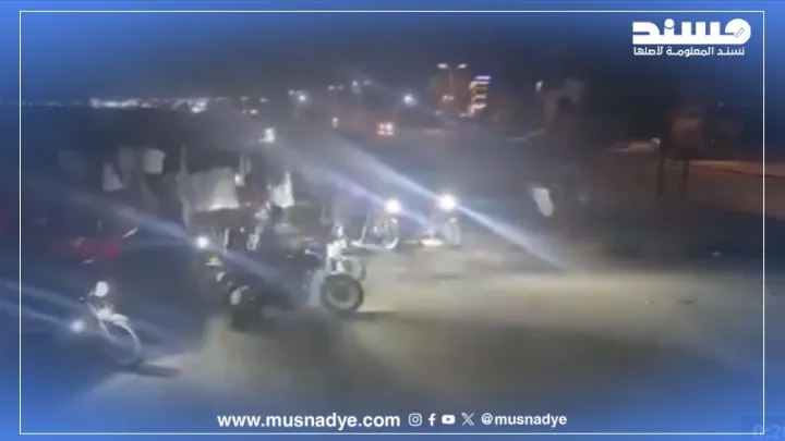تظاهرة ليلية بالدراجات النارية في المكلا قديمة وليس لها علاقة بالأحداث الجارية