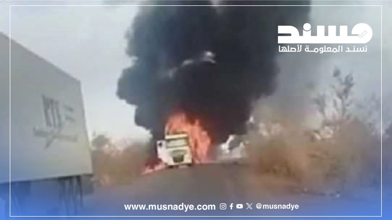صور الشاحنة المحترقة ليست لمساعدات سعودية بل لحادثة في باماكو